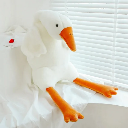 Goose Plush Toy Big White, Goose Stuffed Animal Throw Pillow