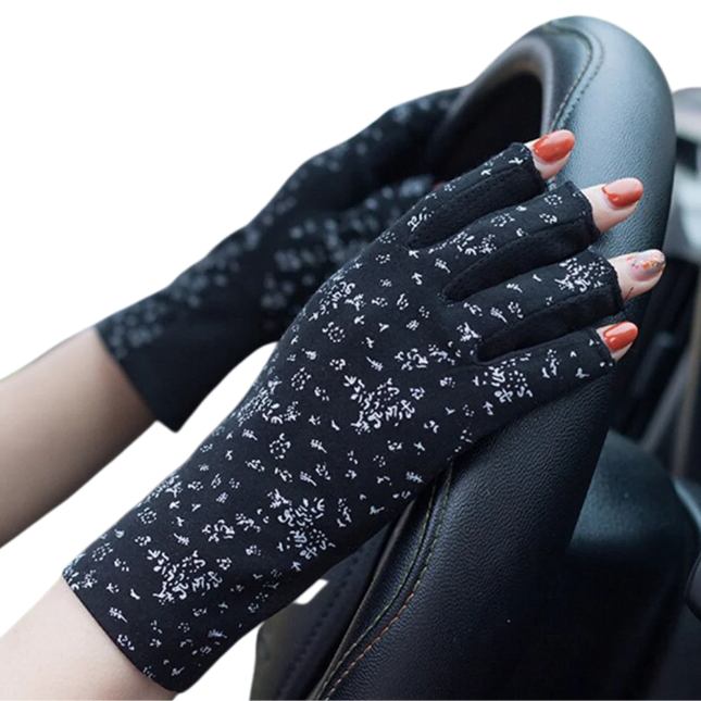 UV Protection Gloves for Women, Fingerless Gloves for Driving and Cycling