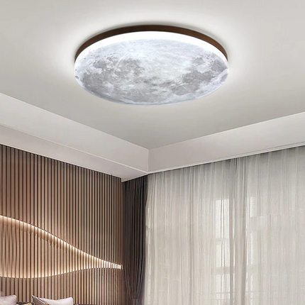 Flush Mount Ceiling Light, LED Light Fixture with Moon Acrylic Shade (2)