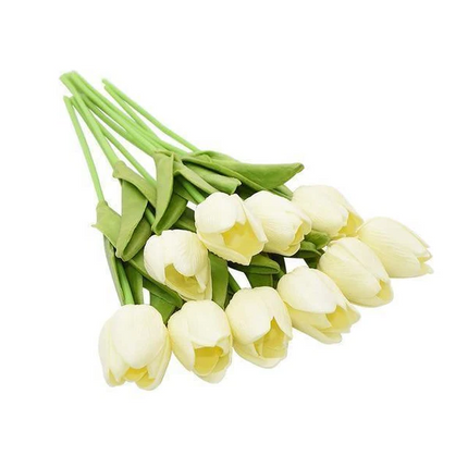 Artificial Tulip Flowers 10 Pack, Fake Flowers for Vase
