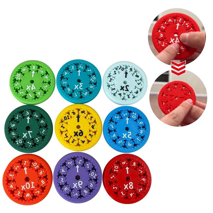 Math Facts Fidget Spinners, Fidget Toys for Multiplication and Division, Educational Toy for Classroom Learning