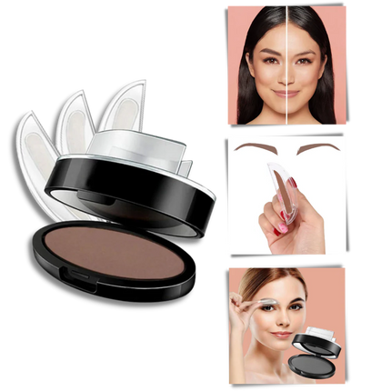 Eyebrow Stamp Kit with Powder and Sponge, Eyebrow Powder Kit – image 7