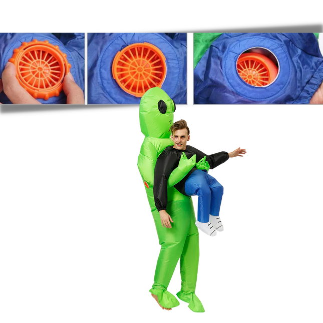 Inflatable Halloween Costume for Kids, Alien Costume with Abduction Design