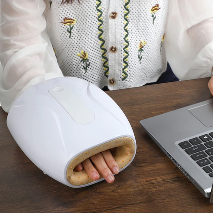 Hand Massager with Heat, Electric Hand Massager with Air Compression and 6 Modes, Cordless Rechargeable Palm Massager