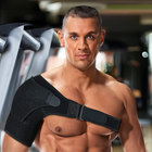 Shoulder Brace for Men and Women, Dual Strap Adjustable Shoulder Support Brace, Black Velcro Shoulder Wrap