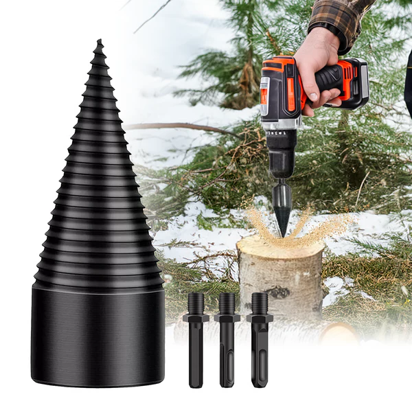 Firewood Splitting Tool, Screw Log Splitter Drill Bit and Wood Splitter Drill Bit
