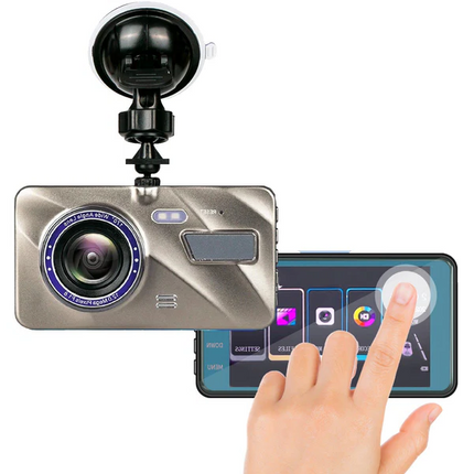 Wireless front and rear dash cam, 1080p HD car dashboard camera with night vision, 170 degree wide angle lens