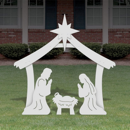 4 Piece Nativity Set, Nativity Stable for Outdoors – image 3