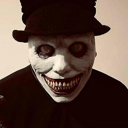 Scary Halloween Costume Mask, Creepy Smiling Face Scary Mask – image 4