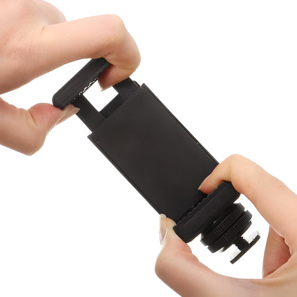 Phone Mount for DSLR Camera, Hot Shoe Phone Mount with Tilt Rotate Clip Holder – image 4