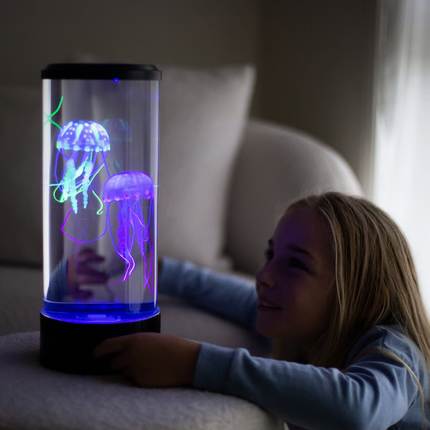 Jellyfish Light, LED Jellyfish Lamp with Color Changing Glow, Novelty Bedroom Lamp for Kids and Adults