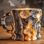 Tuzwa Crystal Coffee Mug – 10.14 oz Mineral-Inspired Novelty Cup with Unique Texture & Comfortable Handle