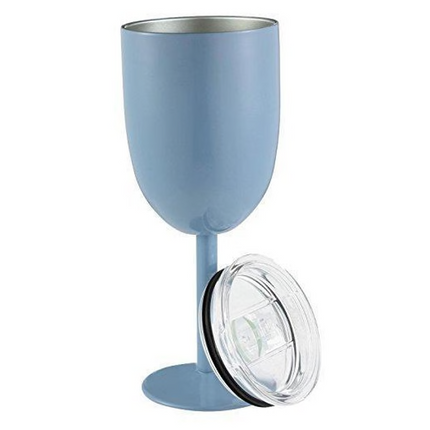 Insulated Wine Cups, Stainless Steel Wine Glasses with Lid – image 4