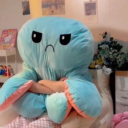 Octopus Plush Toy, Cuddly Octopus Stuffed Animal with Eight Tentacles and Soft Plush Fabric v2
