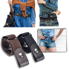Stretch Belt for Adults and Children, Buckle Free Elastic Belt with Metal Snaps, No Buckle Belt for a Minimalist Look