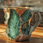 Tuzwa Crystal Coffee Mug – 10.14 oz Mineral-Inspired Novelty Cup with Unique Texture & Comfortable Handle