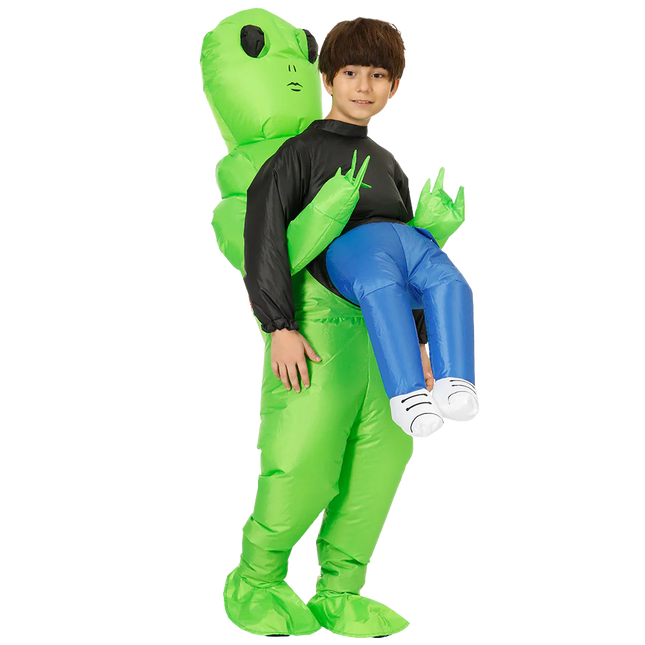 Inflatable Halloween Costume for Kids, Alien Costume with Abduction Design, Inflatable Costume for Children