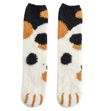 Cat Socks with Paw Design, Cute Cozy Socks