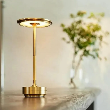 Rechargeable LED table lamp, cordless dimmable touch desk light for bedroom, dining and patio, water-resistant