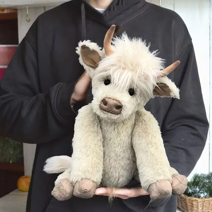 Highland Cow Stuffed Animal Handmade, Highland Cow Plush Toy with Moo Sound – image 4