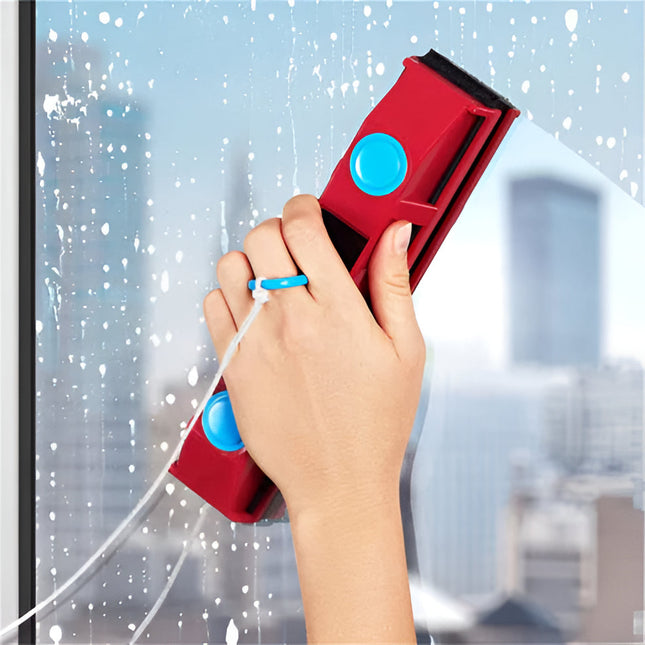 Magnetic Window Cleaner Double Sided, Window Cleaning Tool with Adjustable Magnets, Streak Free Window Cleaner Pads