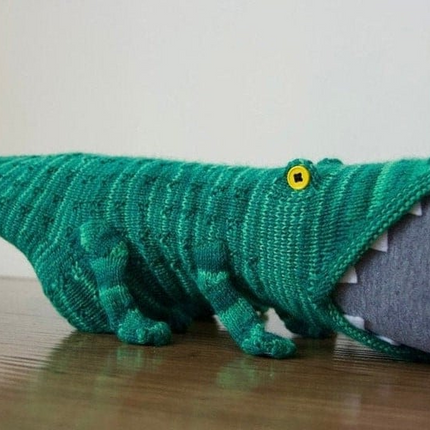 Cotton Socks with 3D Knitted Crocodile Design, Cute Warm Socks for Gifts – image 6