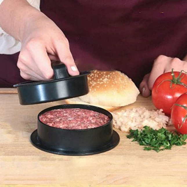 Burger Press, Hamburger Press Patty Maker Shown with Patties