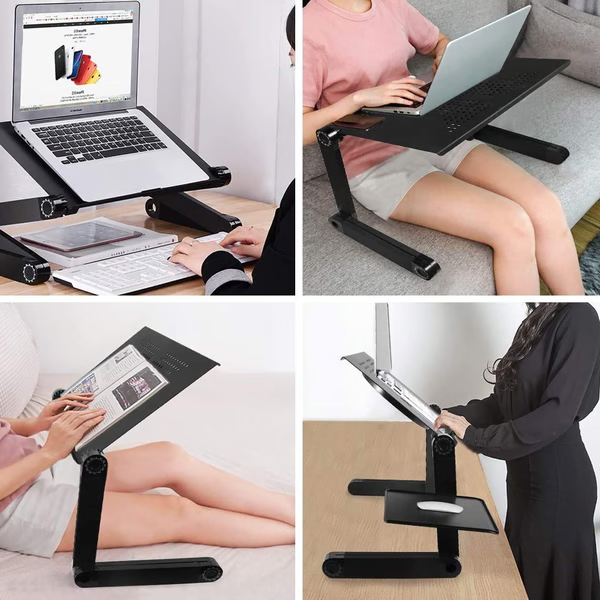 Laptop Stand for Desk, Adjustable Laptop Stand with Detachable Mouse Tray