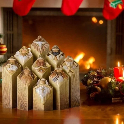 Nativity Set 9 Piece, Christmas Table Decor and Christmas Mantel Decor – image 7