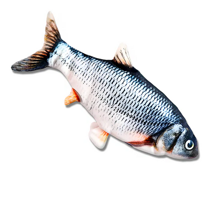 USB Rechargeable Flopping Fish Toy for Cats and Dogs, Motion Sensor Interactive Kicker Pet Toy for Indoor and Outdoor Play