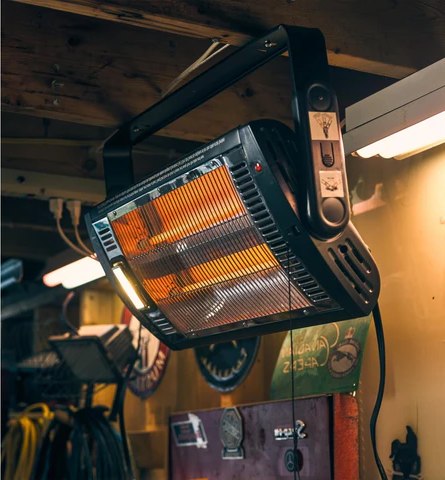 Outdoor Heater for Patio and Deck, Wall Mounted Electric Garage Heater with 2 Heat Settings, 1500W Infrared Heat Lamp