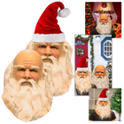 Santa Claus Latex Mask, Realistic Santa Mask for Christmas Cosplay, Full Face Costume Mask for Holiday Party