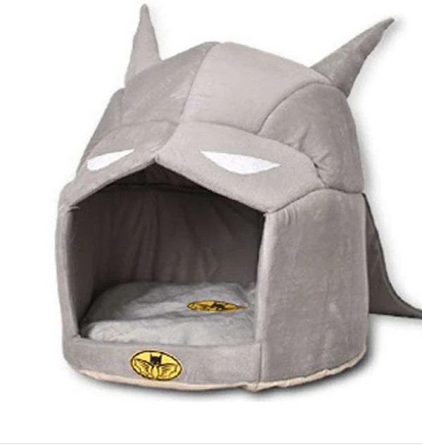 Dog Bed Cave with Bat Ears for Small Dogs, Cat Bed Cave Style with Detachable Washable Mat
