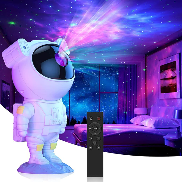 Astronaut Galaxy Projector with Shooting Star Laser, Star Projector with 8 Fog Effects, Nebula Projector with Timer