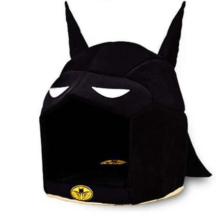Dog Bed Cave with Bat Ears for Small Dogs, Cat Bed Cave Style with Detachable Washable Mat, Cotton Filled Pet Bed