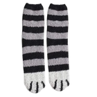 Cat Socks with Paw Design, Warm Winter Socks in Soft Velvet, Cute Cozy Socks