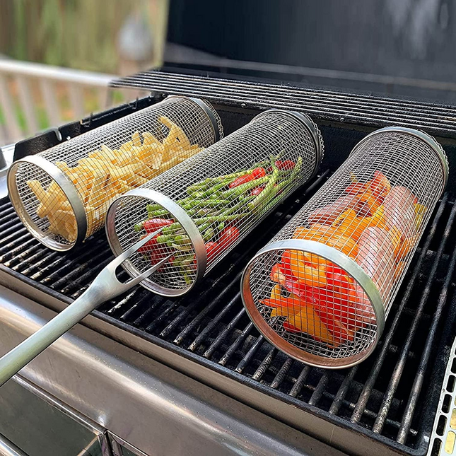 Grill Basket for Charcoal and Gas Grills