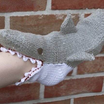 Cotton Socks with 3D Knitted Crocodile Design, Funny Socks for Men and Women