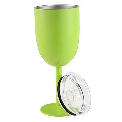 Insulated Wine Cups, Stainless Steel Wine Glasses with Lid – image 8