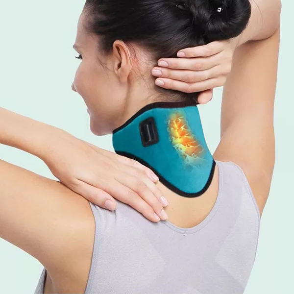 Electric Heating Neck Brace for Pain Relief, Heating Pad for Neck Pain with 3 Heat Settings, Stiff Neck Relief