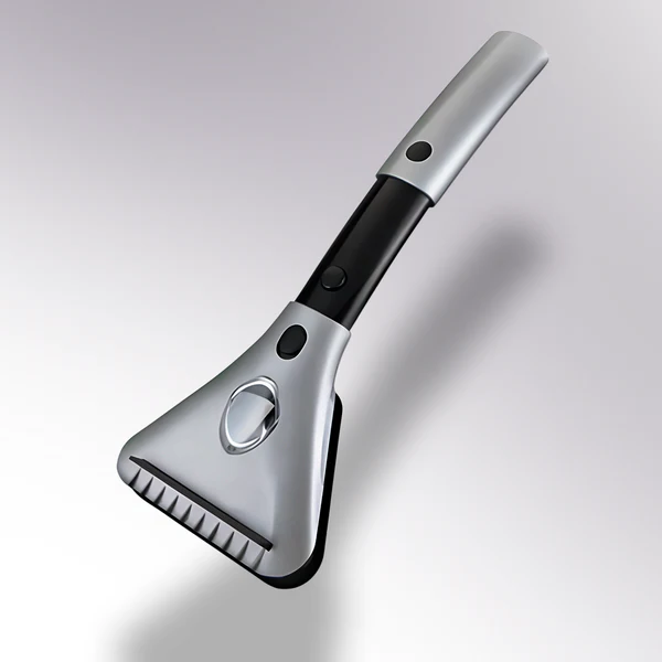 Heated Ice Scraper for Car Windows, Electric Snow and Ice Scraper with LED Light, Auto Ice Scraper for Winter