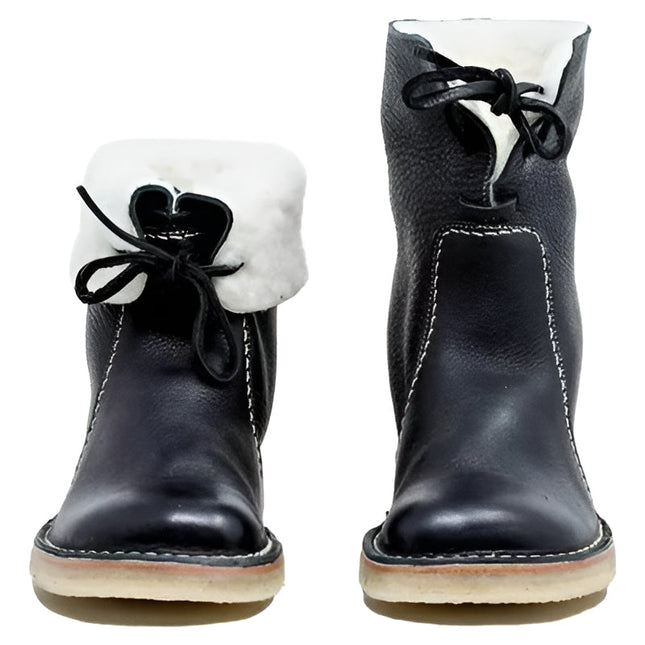 Waterproof Boots, Wool Lined Leather Winter Boots