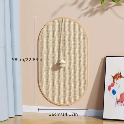 Cat Scratchers Sisal, Wall Mounted Cat Scratcher 3 in 1 with Hanging Ball Toy – image 8