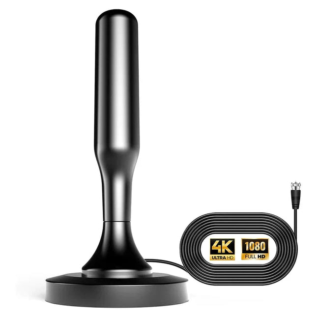 TV Antenna, Magnetic HDTV Digital Antenna Long Range, Antenna with Coaxial Cable for 4K and 1080p TV