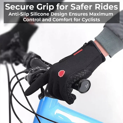 Waterproof Thermal Gloves for Men and Women, Touchscreen Winter Gloves with Anti Slip Palm for Cycling and Hiking