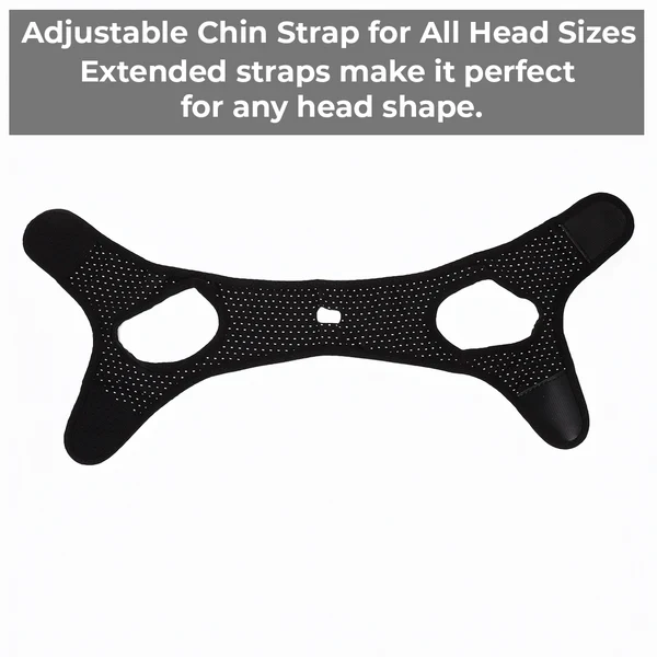 Adjustable Sleep Chin Strap with Washable Fabric