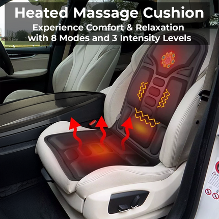 Massage Pad for Chair, Heated Seat Cushion for Thighs and Back – image 4