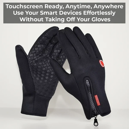 Waterproof Thermal Gloves for Men and Women, Touchscreen Winter Gloves with Anti Slip Palm for Cycling and Hiking