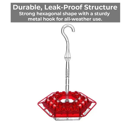 Ant Proof Hummingbird Feeder with 30 Bee Resistant Ports, Hanging Bird Feeder