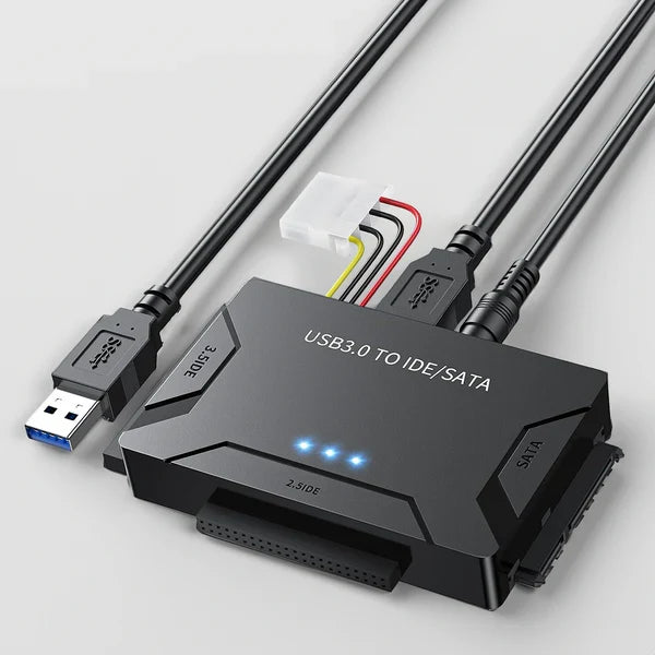 SATA to USB Adapter, USB 3.0 to IDE and SATA Hard Drive Adapter for 2.5 and 3.5 in Drives up to 6TB